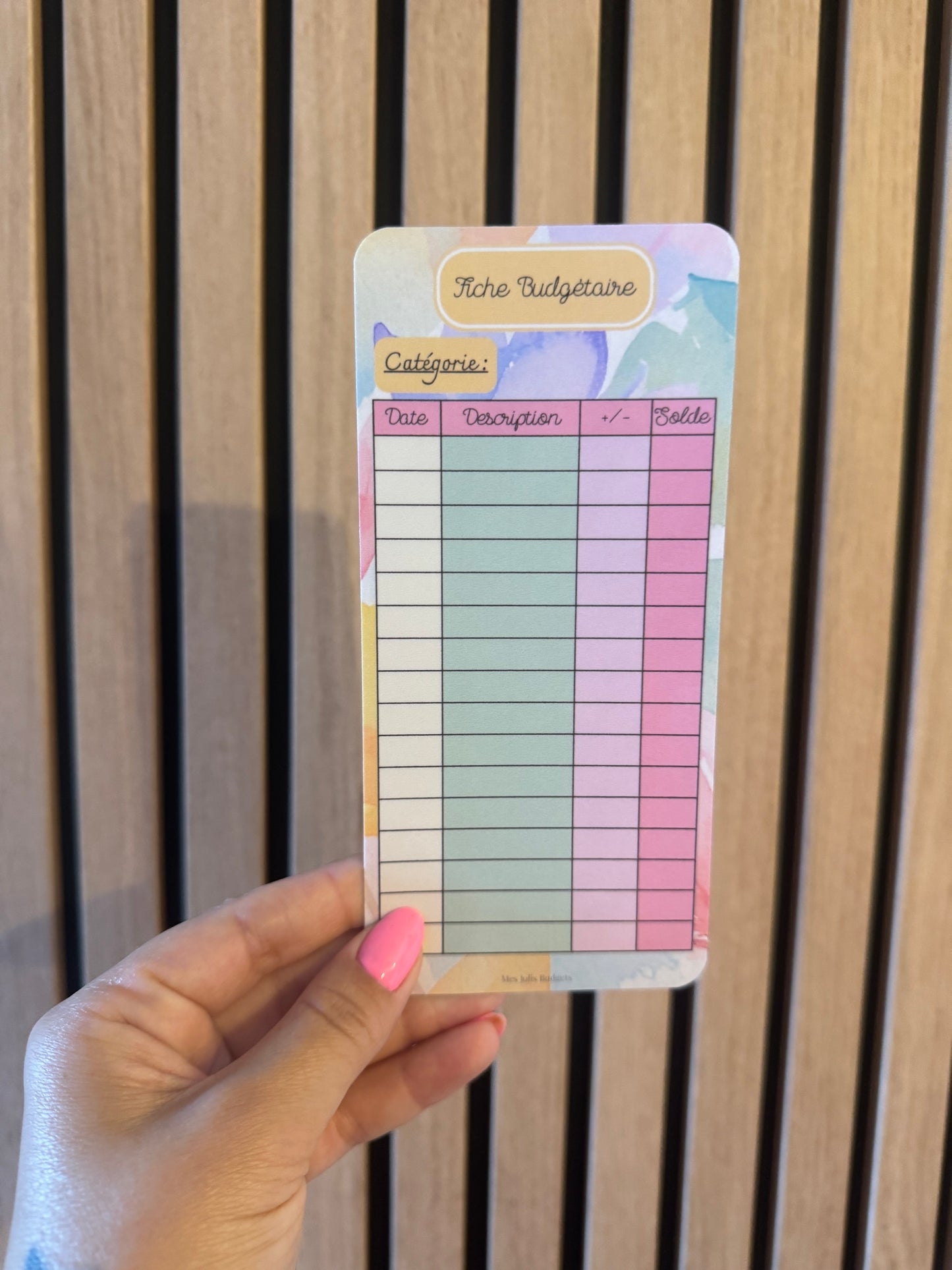 Tracker suivi budgétaire - Aquarelle Multicolore