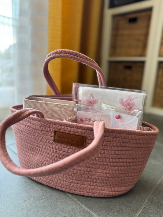 Panier de Rangement Budget Rose – Mes Jolis Budgets 🩷