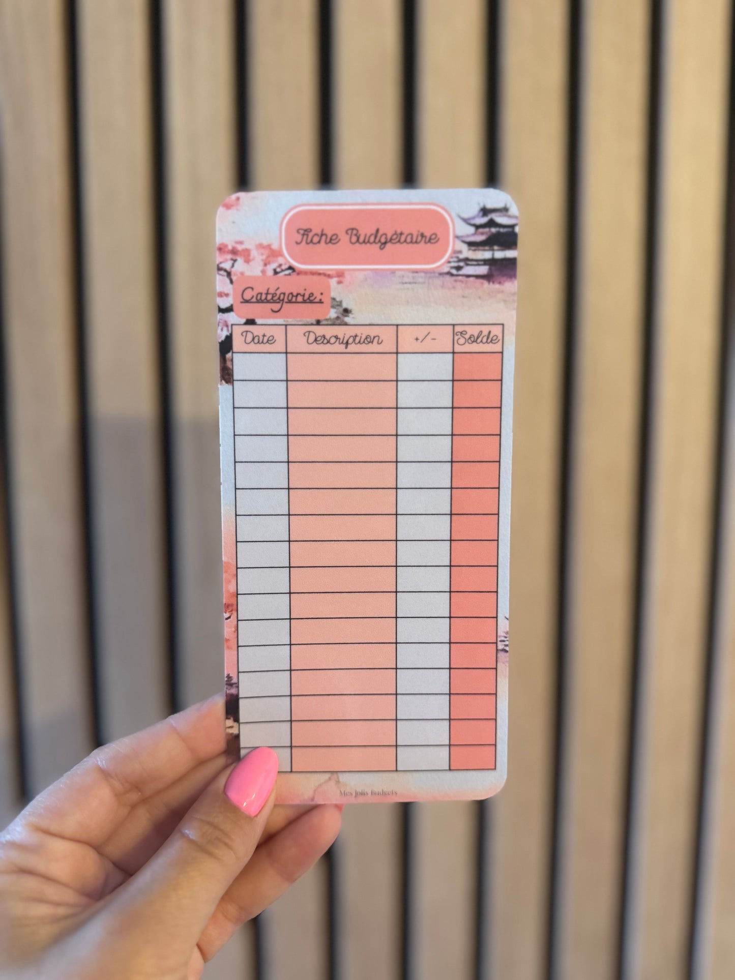 Tracker suivi budgétaire - Harmonie Japonaise