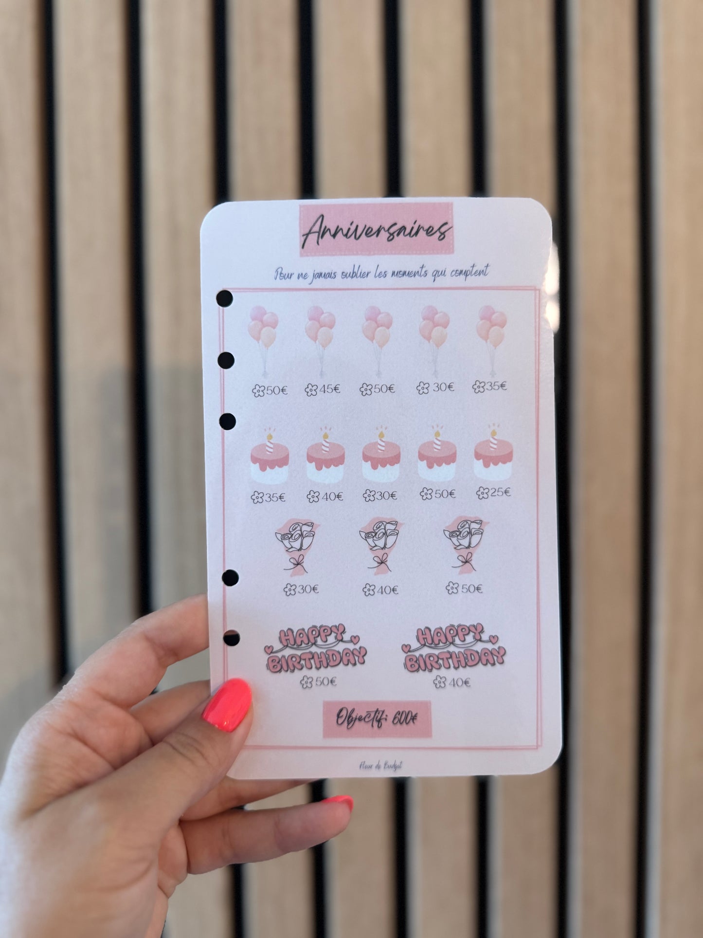 Trackers Défis Perforés Spécial Épargne 🌸