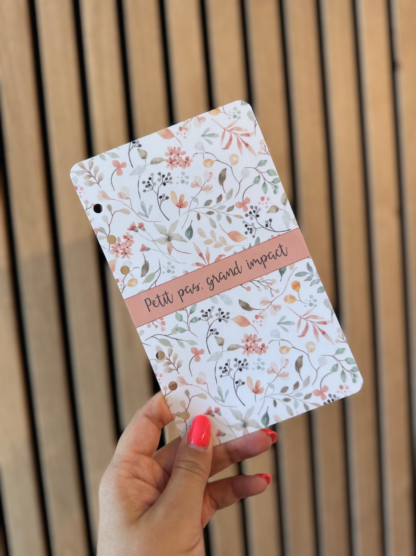Page de Garde A6 « Couverture » - Corail floral