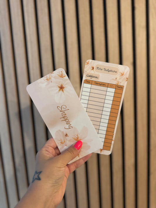 Page de Garde A6 « Catégorie » - Beige Fleuri