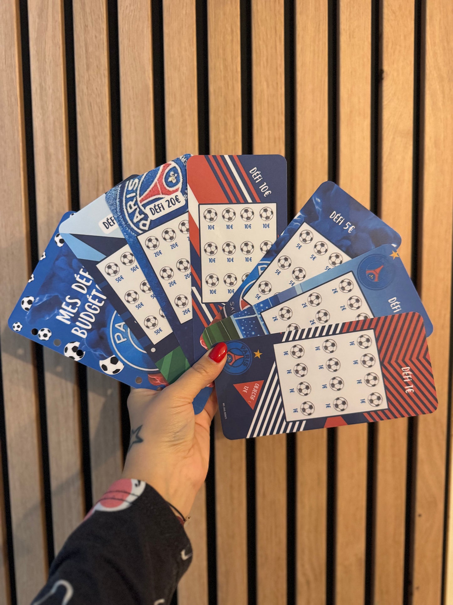 Budget Enfant : Lot trackers défi budgétaire + page de garde couverture motif Foot ⚽️