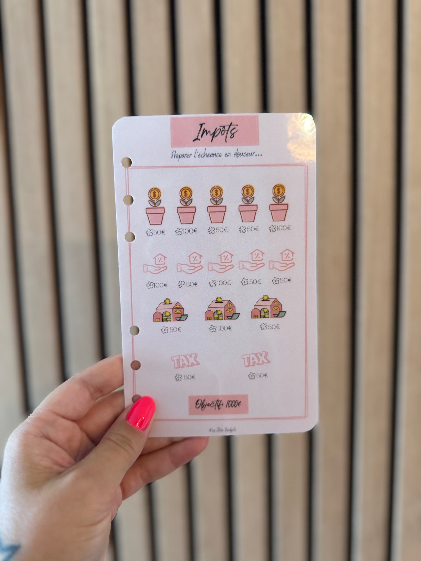Trackers Défis Perforés Spécial Épargne 🌸