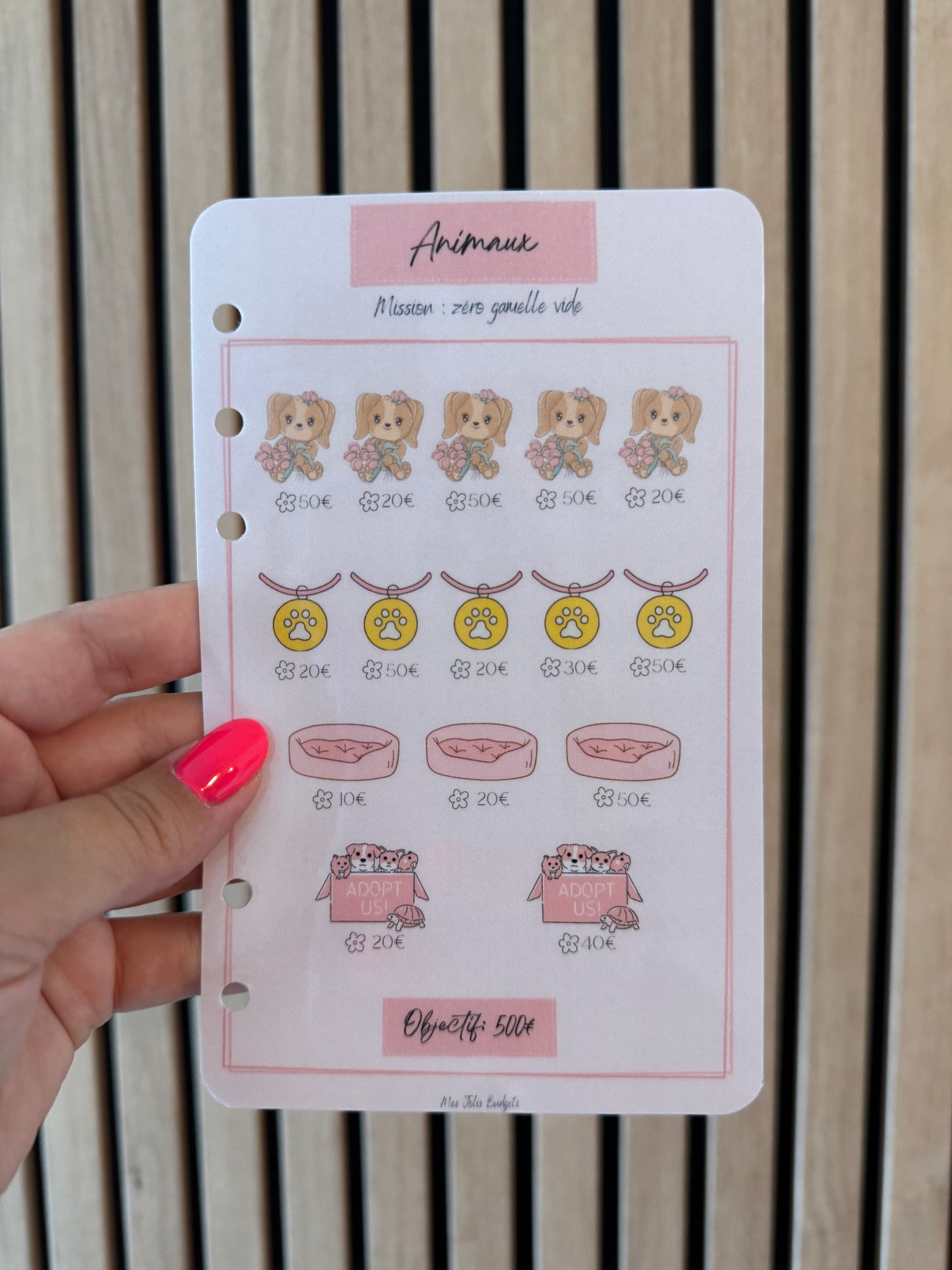 Trackers Défis Perforés Spécial Épargne 🌸