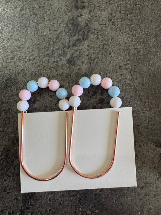 Trombones décoratifs avec perles colorées