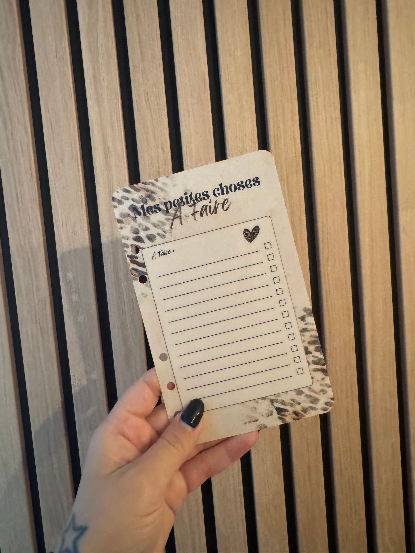 Fiche : Mes petites choses à faire 🌸