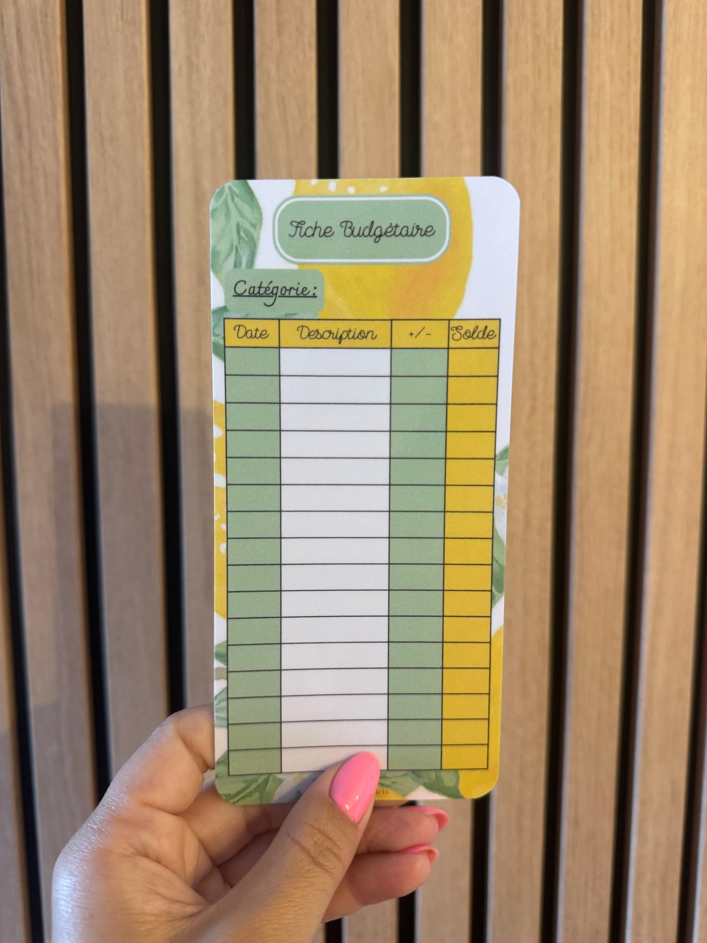 Tracker suivi budgétaire - Citrons