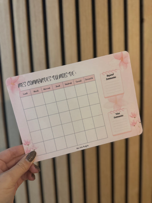 Fiche Suivi de commandes ( Plastifiée et réutilisable)