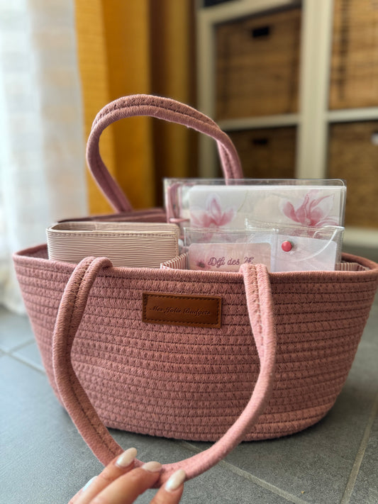Panier de Rangement Budget Rose – Mes Jolis Budgets 🩷