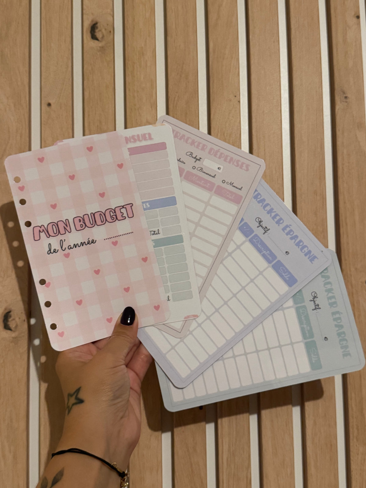 Fiches A6 « mes essentiels budget »
