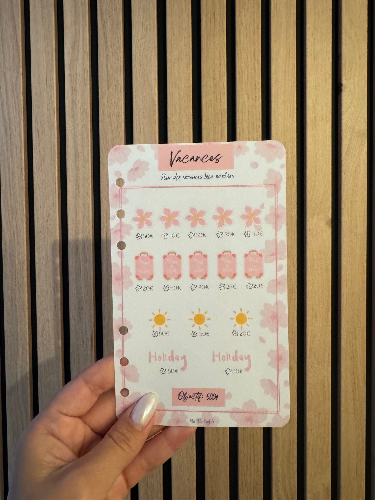 Trackers Défis Perforés Spécial Épargne 🌸