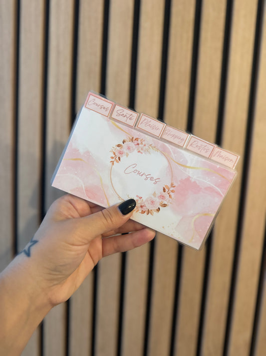 Lot de 6 Enveloppes Portefeuille Personnalisables « Élégance Fleurie »