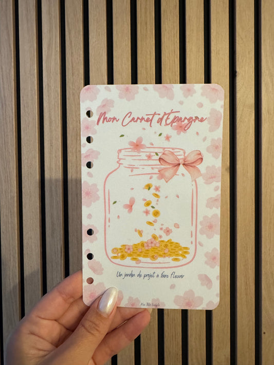 Page de Garde A6 « Couverture » Mon Carnet d’Épargne 🌸