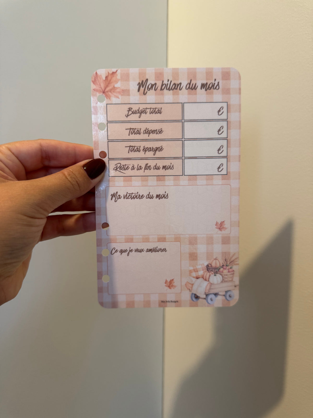 Lot de fiches budget A6 - Mon automne tout doux 🍁