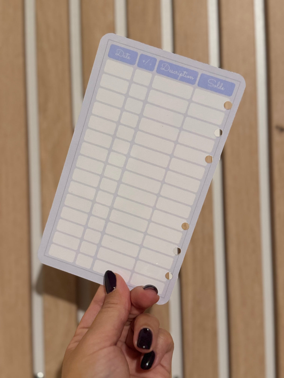 Fiches A6 « mes essentiels budget »
