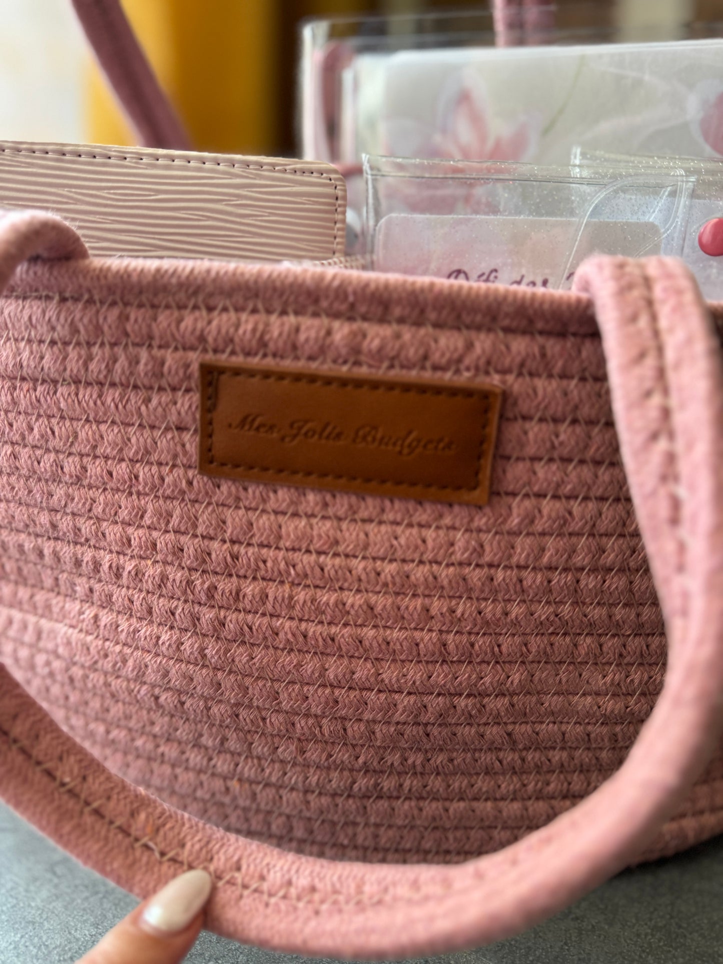 Panier de Rangement Budget Rose – Mes Jolis Budgets 🩷