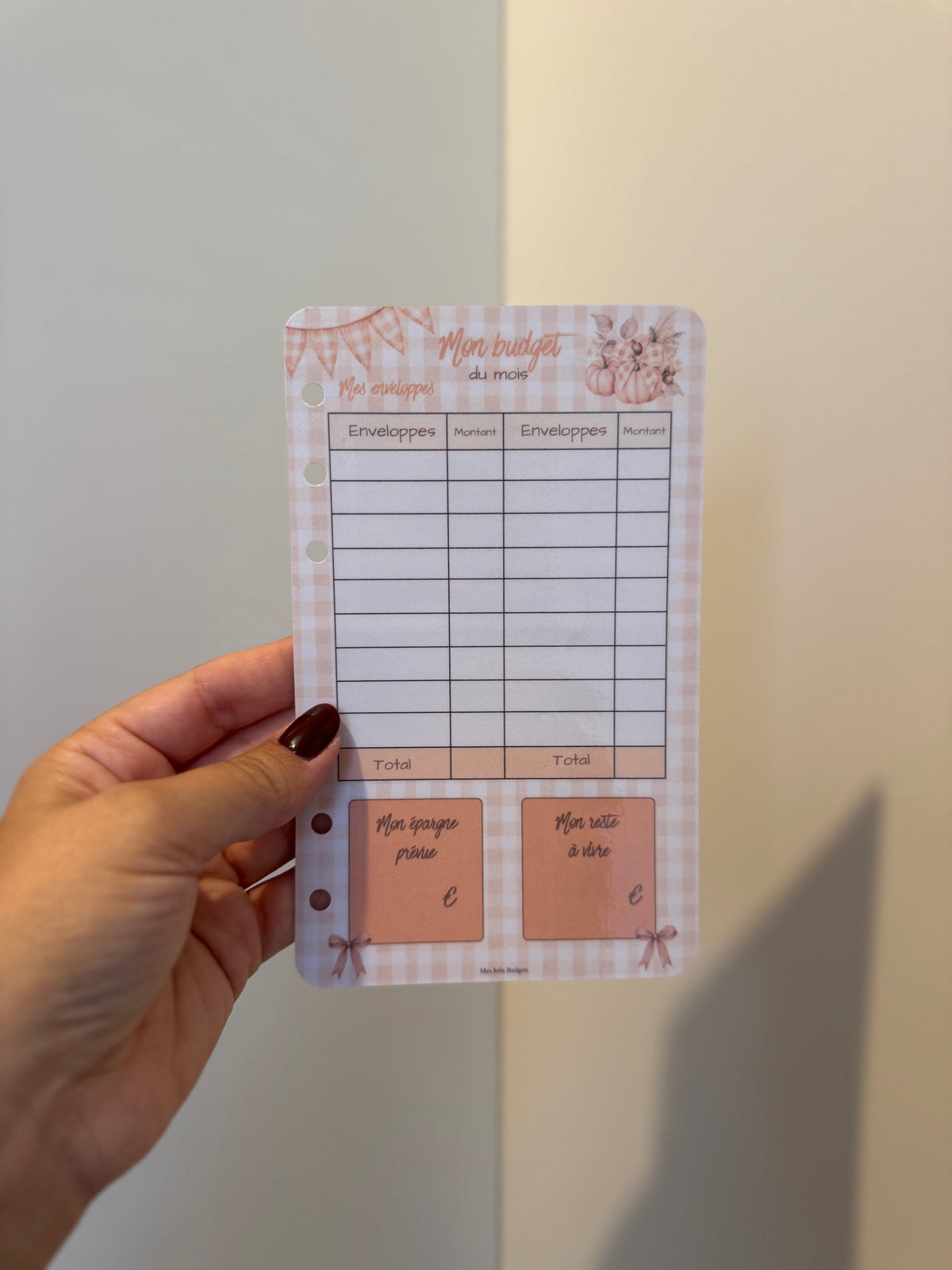 Lot de fiches budget A6 - Mon automne tout doux 🍁