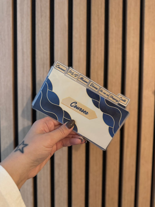 Lot de 6 Enveloppes Portefeuille Personnalisables « Bleu & Douceur »