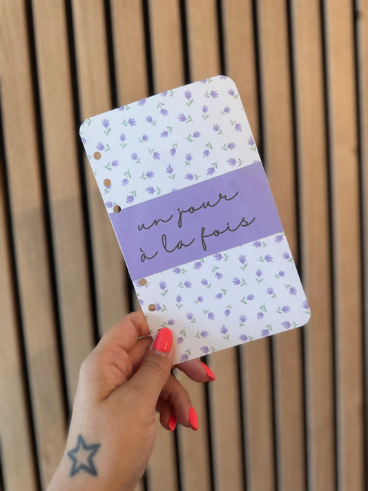 Page de Garde A6 « Couverture » - Lila Fleuri