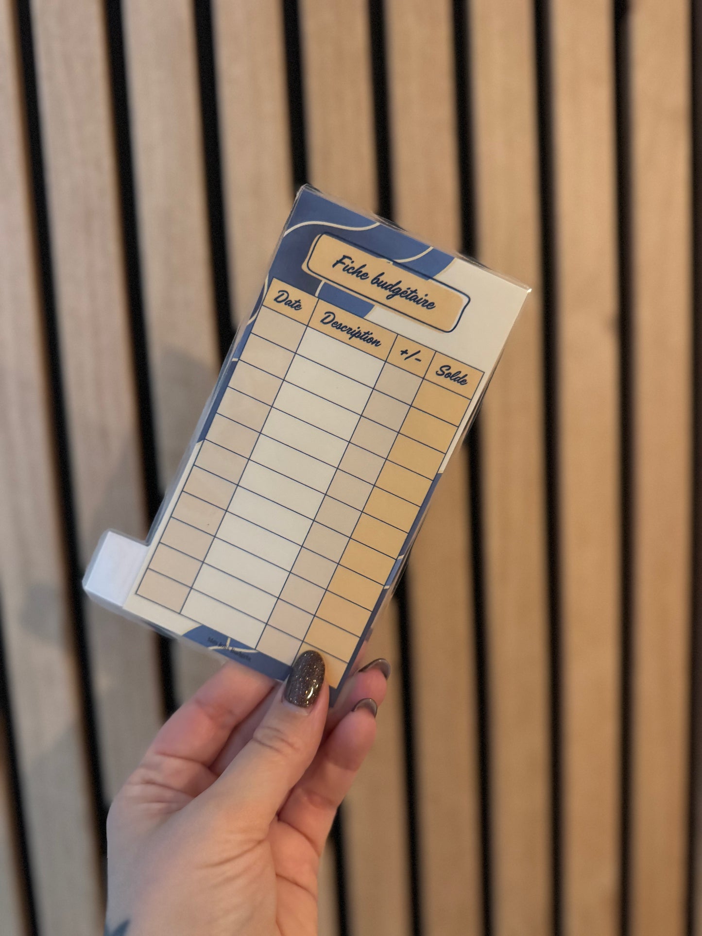 Lot de 6 Enveloppes Portefeuille Personnalisables « Bleu & Douceur »