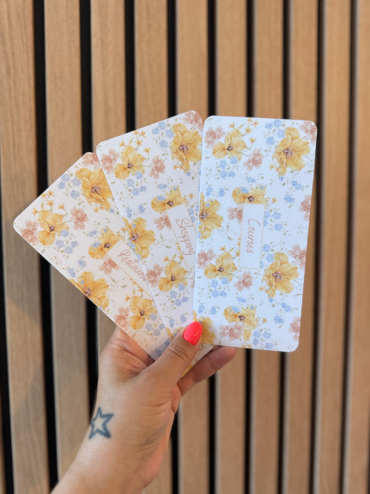 Page de Garde A6 - Catégories fleuris Jaune & Bleu 🌼
