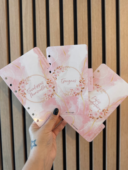 Lot de 3 intercalaires pour classeur A6