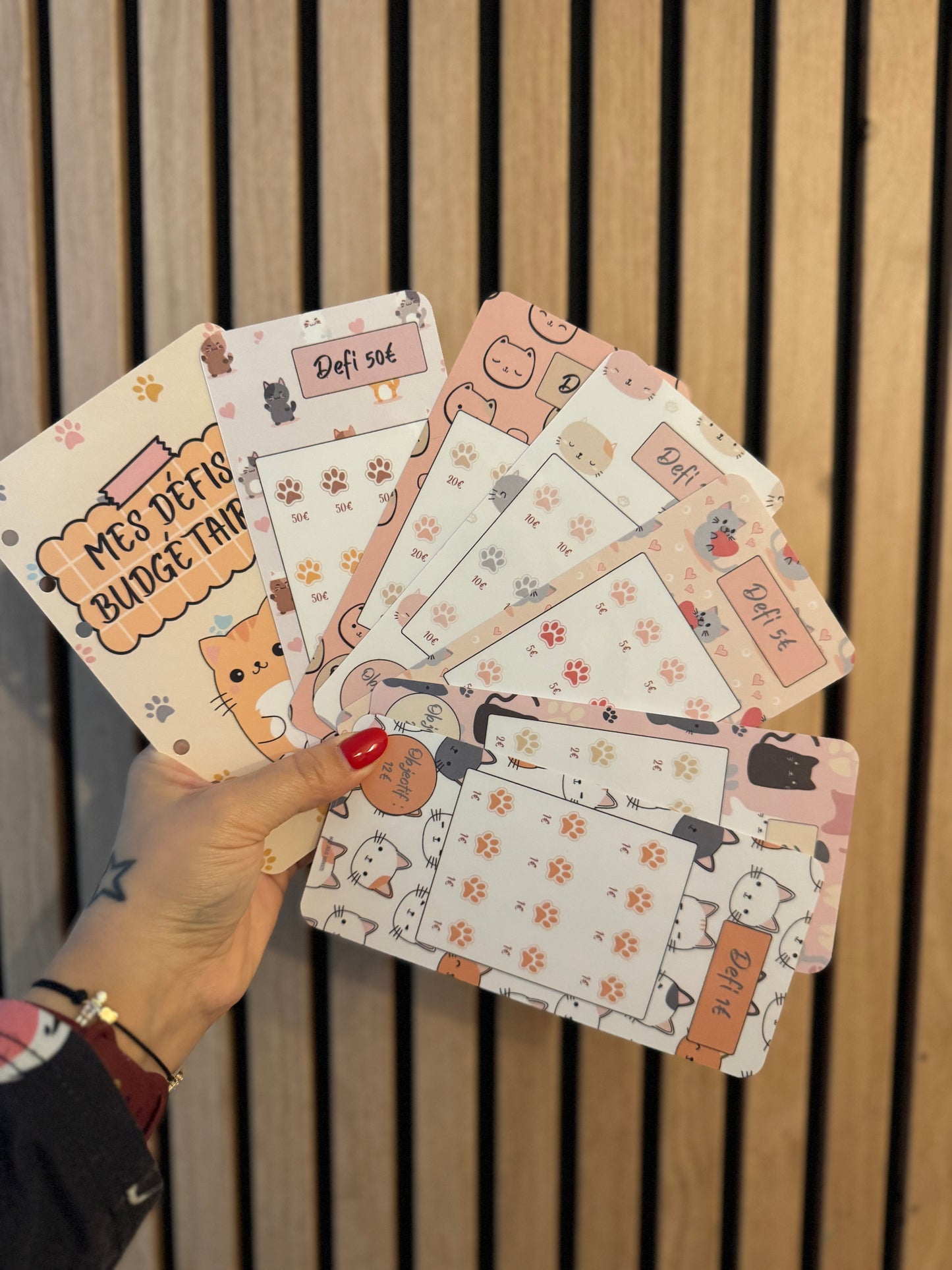 Budget Enfant : Lot trackers défi budgétaire + page de garde couverture motif Chats 🐱