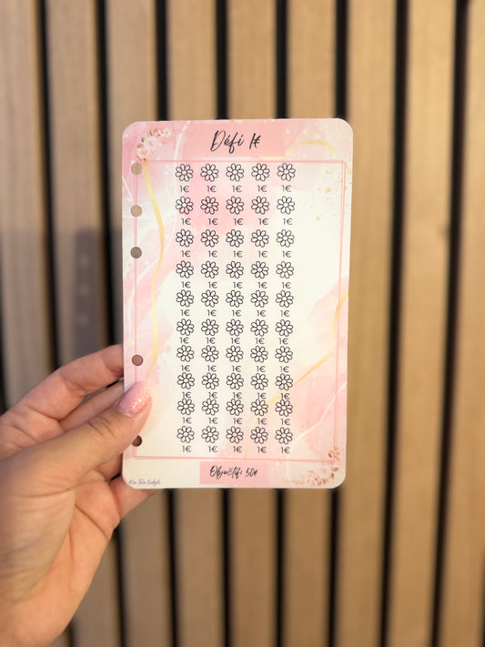 Défis Perforés « Élégance Fleurie » | 1€ , 2€ , 3€
