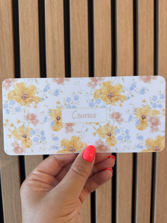 Page de Garde A6 - Catégories fleuris Jaune & Bleu 🌼