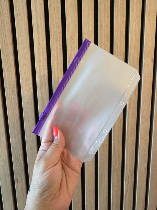 Enveloppes zippées Violette format A6