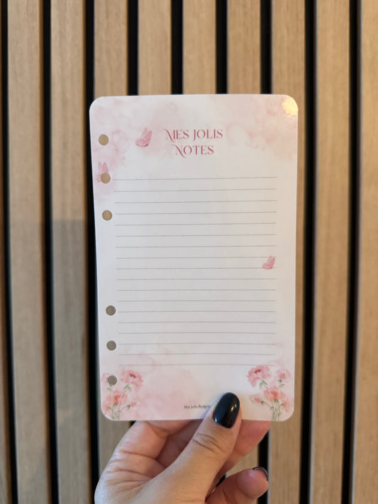 Fiche « Mes Jolis Notes » 🌸