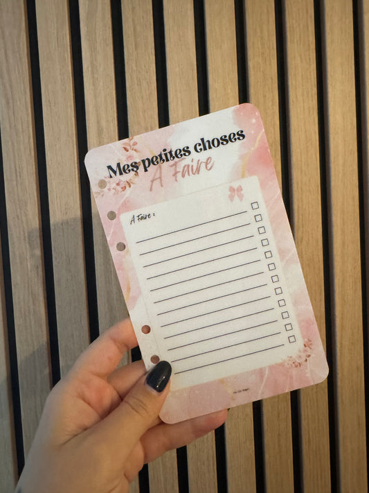 Fiche : Mes petites choses à faire 🌸