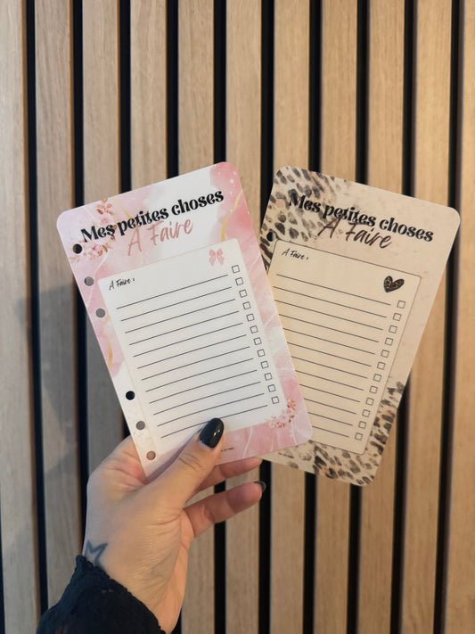 Fiche : Mes petites choses à faire 🌸
