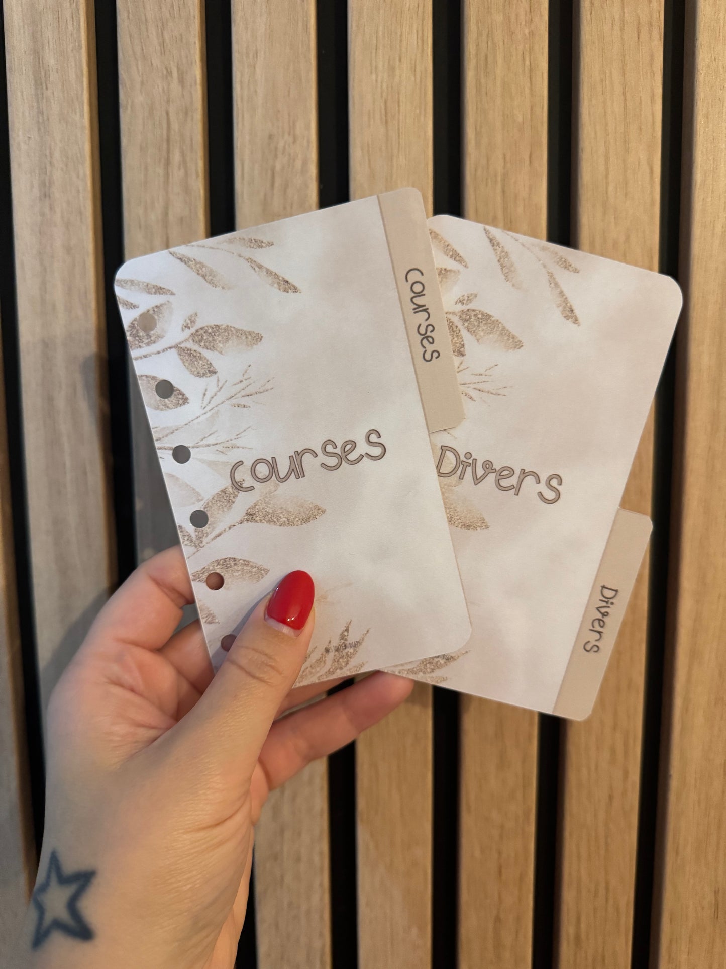 🌸 Lot de 2 intercalaires A7