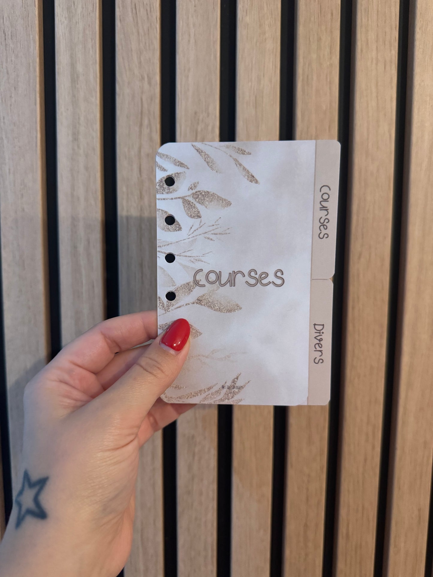 🌸 Lot de 2 intercalaires A7